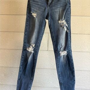 Distressed Blue Jeans for Women